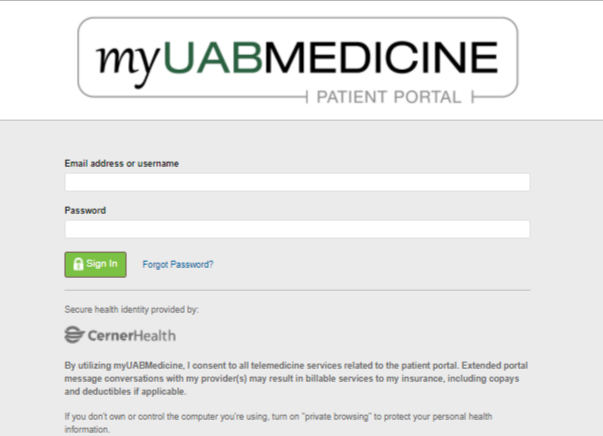 patient portal UAB