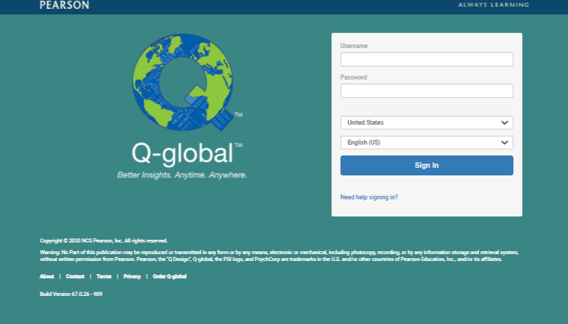 Q global sign in