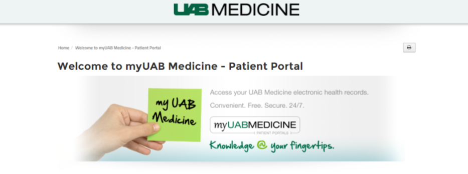 patient portal UAB